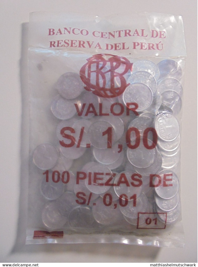 Perú 1 Céntimo, 2010  		  BANCO CENTRAL DE RESERVA DEL PERU VALOR S/. 1,00 100 PIEZAS DE S/. 0,01 - Pérou