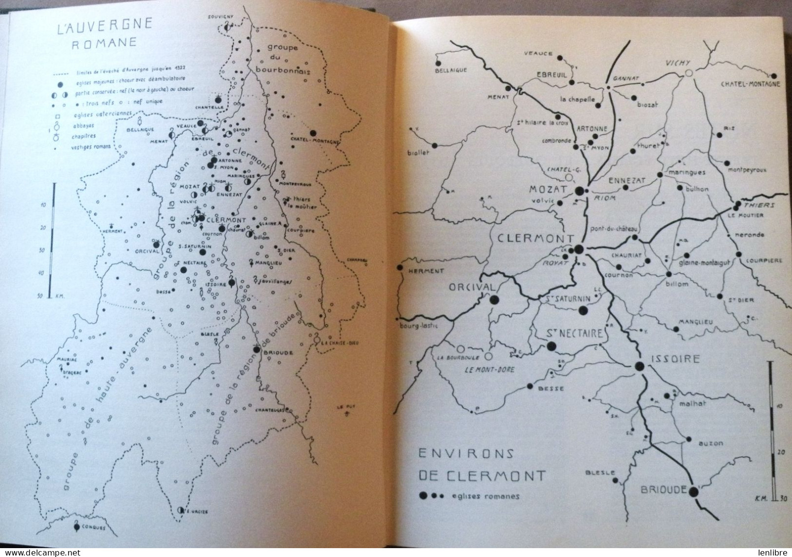 AUVERGNE ROMANE. Abbé Bernard Craplet. Ed. Zodiaque. 1955. - Auvergne