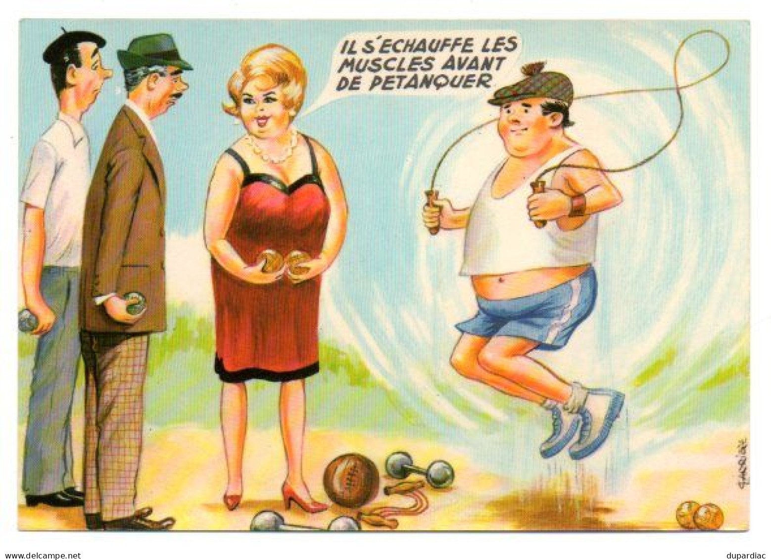 PETANQUE et jeux de boules : lot de 33 cartes postales humoristiques et terrains de jeux.