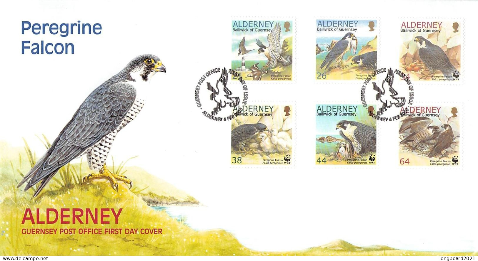 ALDERNEY - FDC WWF 2000 - FALCON / 4163 - Alderney