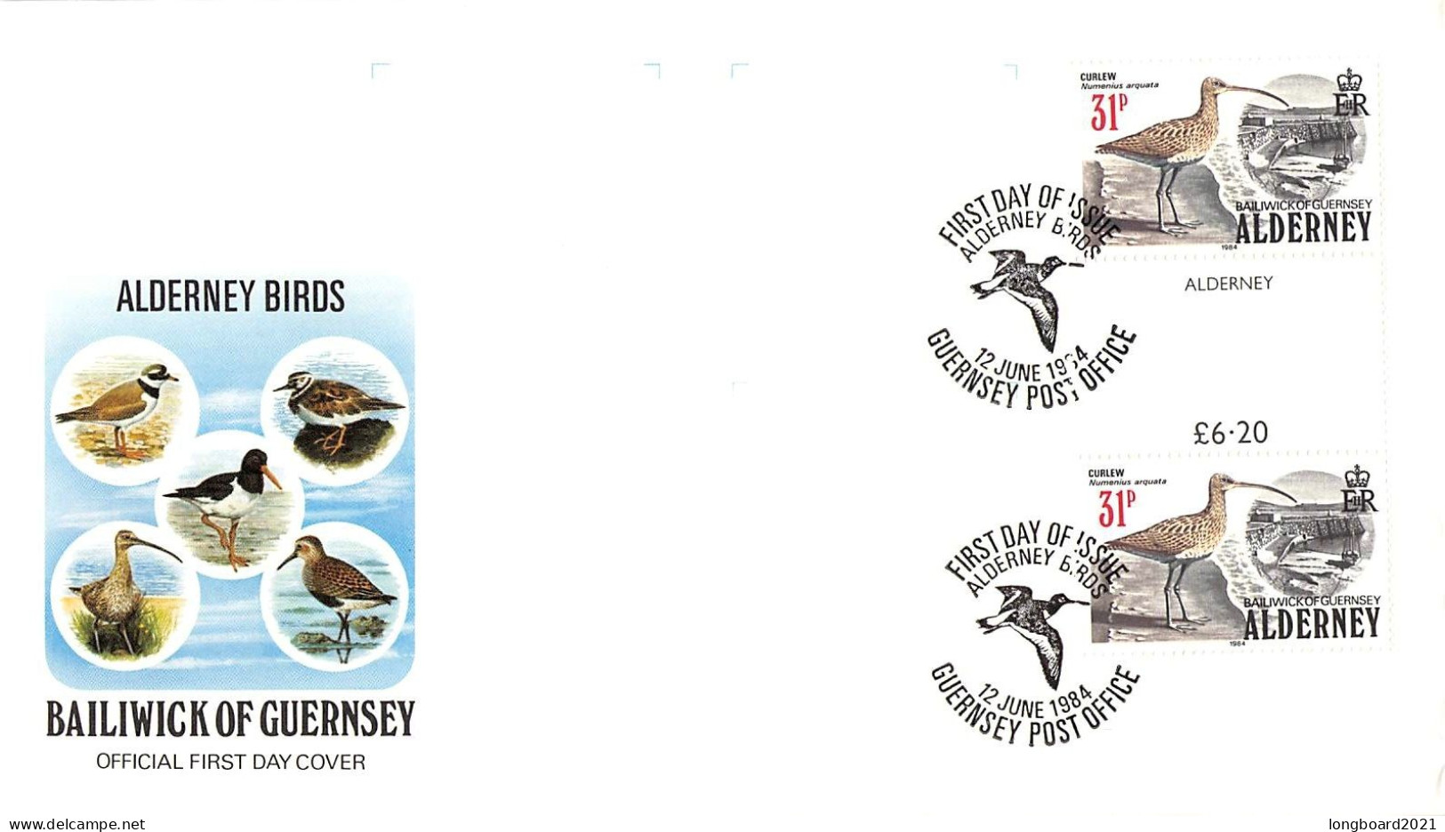 ALDERNEY - FDC WWF 1984 - BIRDS / 4166 - Alderney