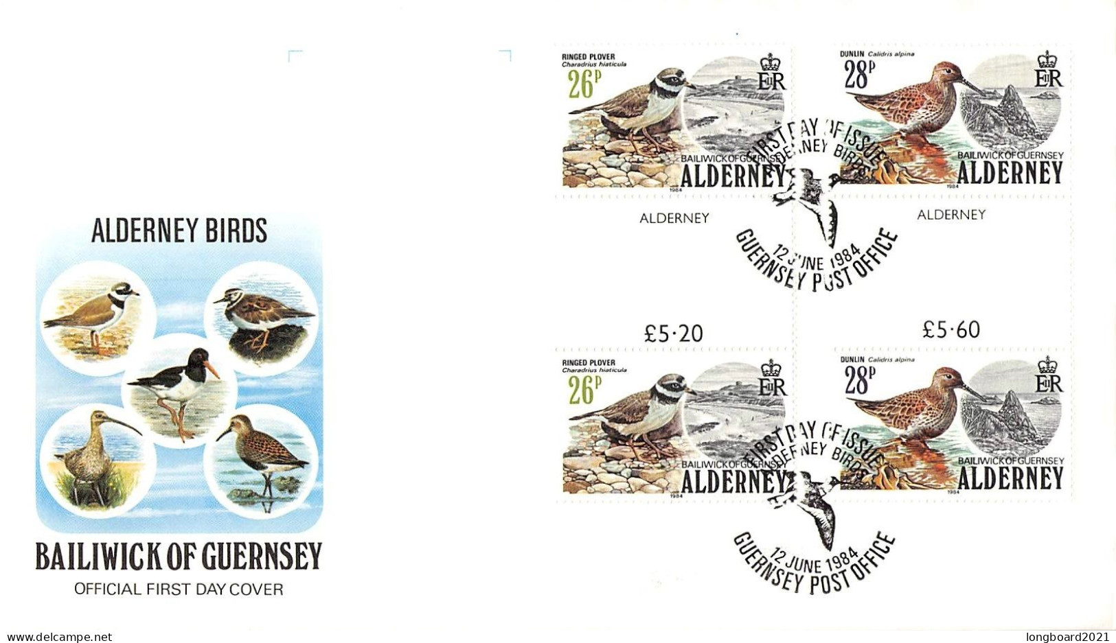 ALDERNEY - FDC WWF 1984 - BIRDS / 4166 - Alderney