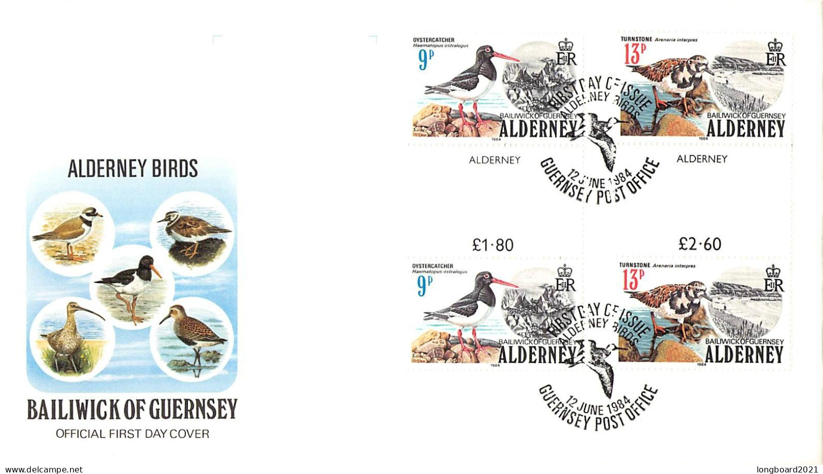 ALDERNEY - FDC WWF 1984 - BIRDS / 4166 - Alderney