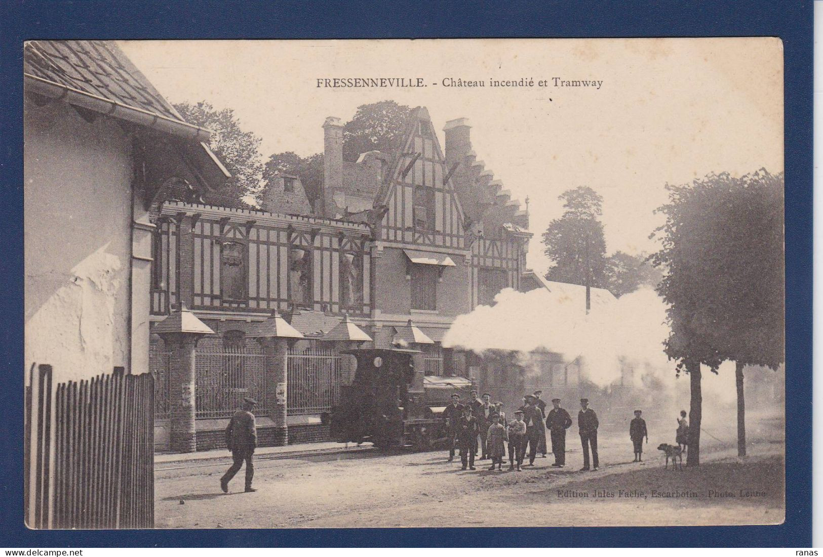 CPA [80] Somme > Fressenneville Gare Train Tramway Chemin De Fer Non Circulée - Autres & Non Classés