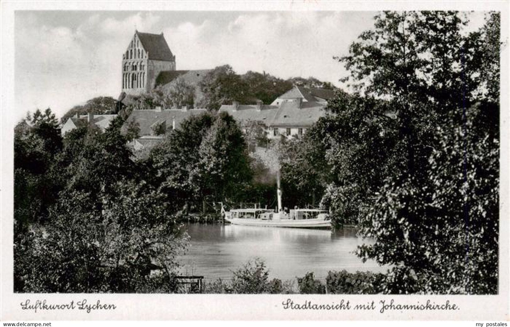 73909804 Lychen Stadtansicht Mit Johanniskirche - Lychen