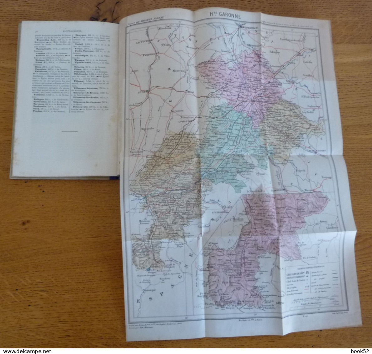 Géographie De La HAUTE-GARONNE Par Adolphe JOANNE (1902)  16 Gravures Et 1 Carte Dépliante Coloriée - Midi-Pyrénées