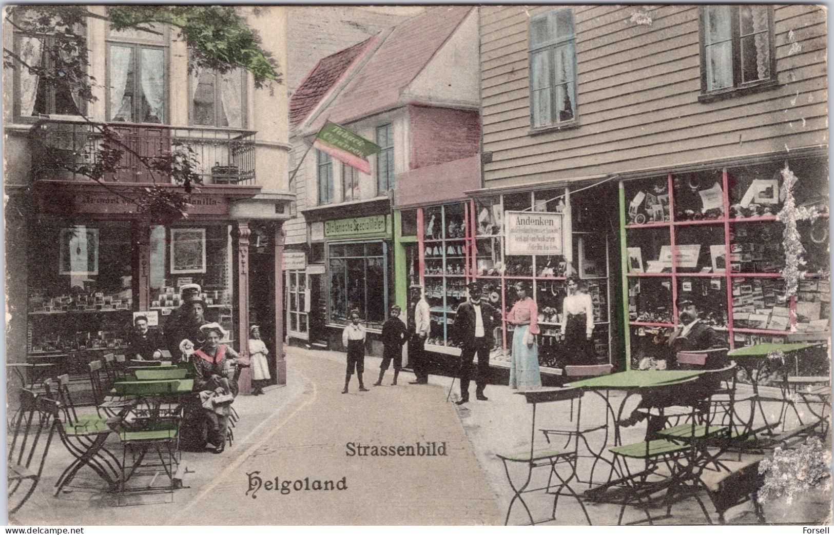 Helgoland , Strassenbild (Verschickt , Briefmarke Entfernt) - Helgoland