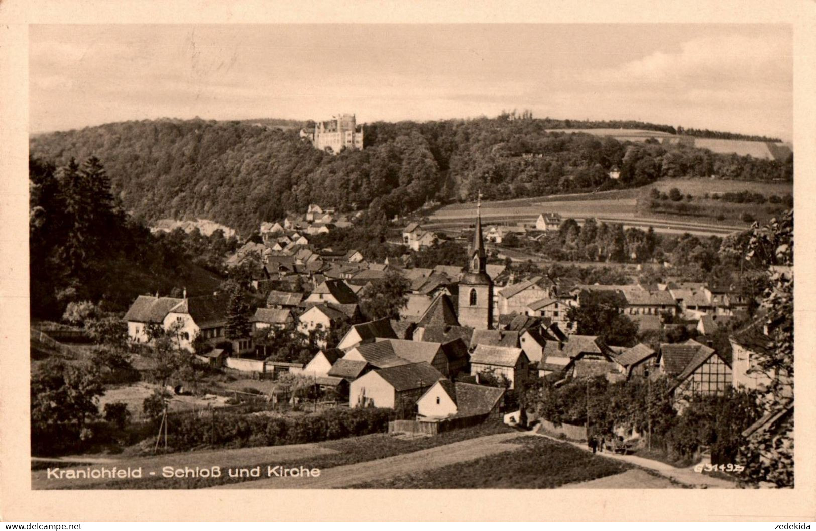 G9443 - Kranichfeld - Schloß Kirche - Verlag Garloff - Kranichfeld