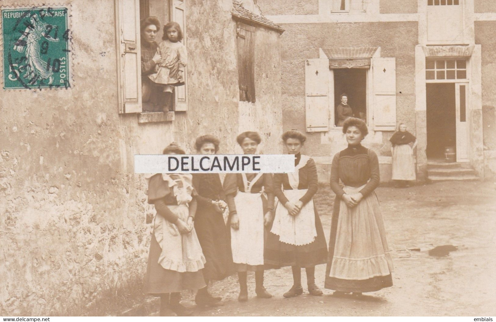 78 - FRENEUSE -  Un Groupe D'employées . Carte Photo 1910 - Freneuse