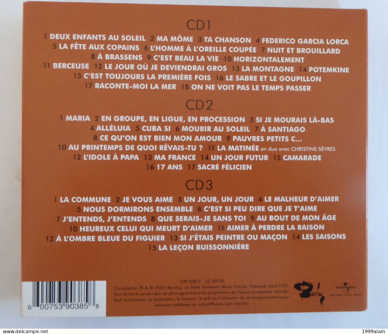 JEAN FERRAT - MA FRANCE - 3 CD - SES PLUS GRANDES CHANSONS - Autres - Musique Française