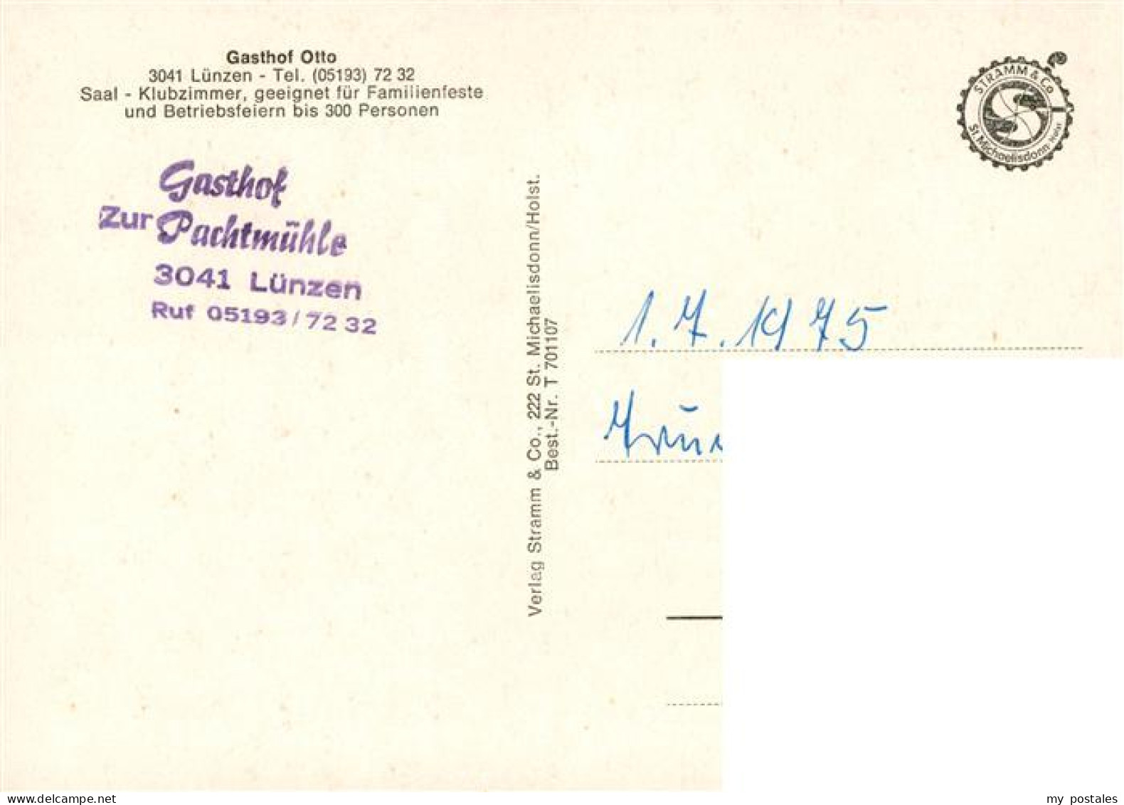 73869713 Luenzen Lueneburger Heide Gasthof Otto Gastraum Festsaal Luenzen Lueneb - Schneverdingen