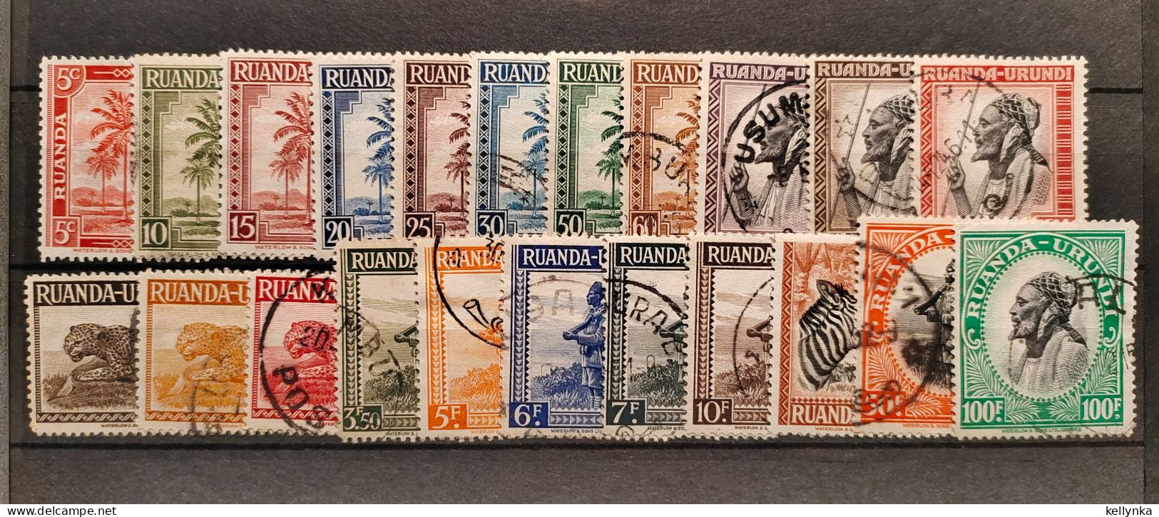 Ruanda Urundi - 126/147 - Sujets Divers - 1942 - Oblitérés - Used Stamps