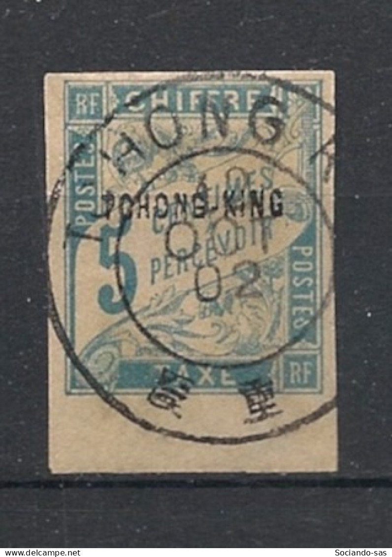 TCH'ONG-K'ING - 1903 - Taxe TT N°YT. 9 - Type Duval 5c Bleu - Oblitéré / Used - Used Stamps