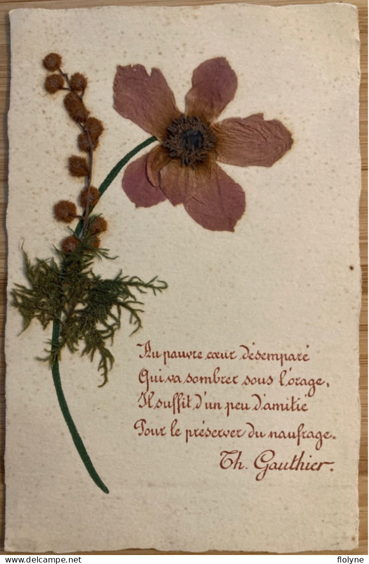 Herbier - série de 10 cpa - fleurs plantes flowers - poèmes poésie