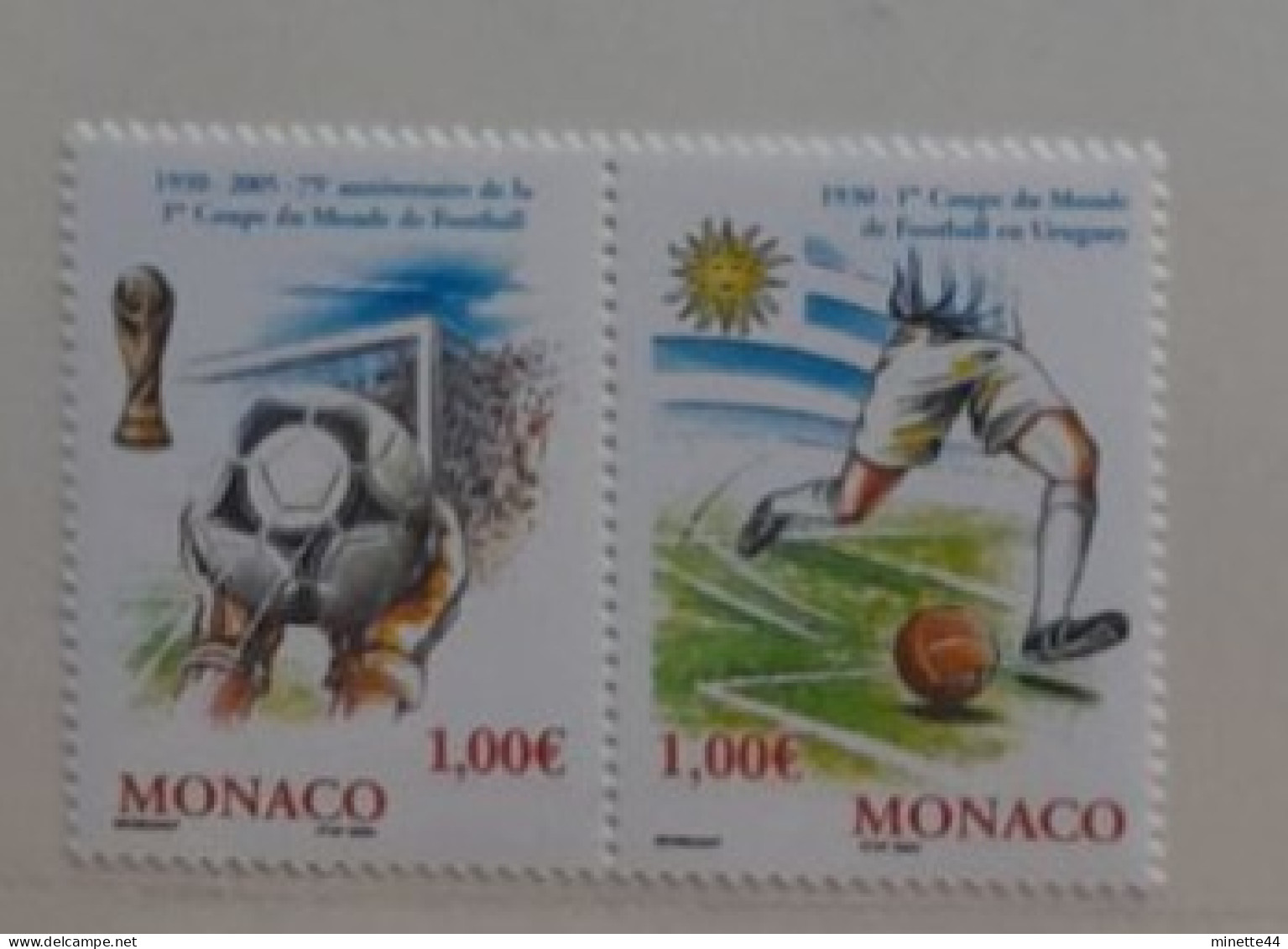 MONACO 2005  MNH**  75 YEARS FIRST WORLD CUP URUGUAY CELESTE WINNER  FOOTBALL FUSSBALL SOCCER CALCIO FOOT VOETBOL FUTBOL - 1930 – Uruguay