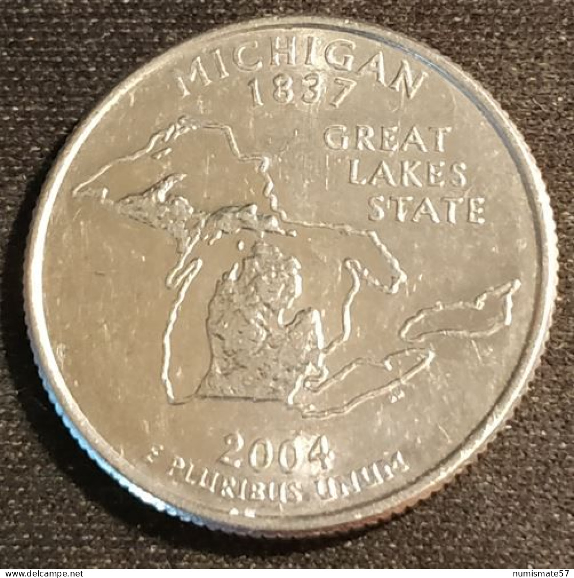 ETATS UNIS - USA - ¼ - 1/4 DOLLAR 2004 P - Michigan - KM 355 - Quarter Dollar - 1999-2009: State Quarters