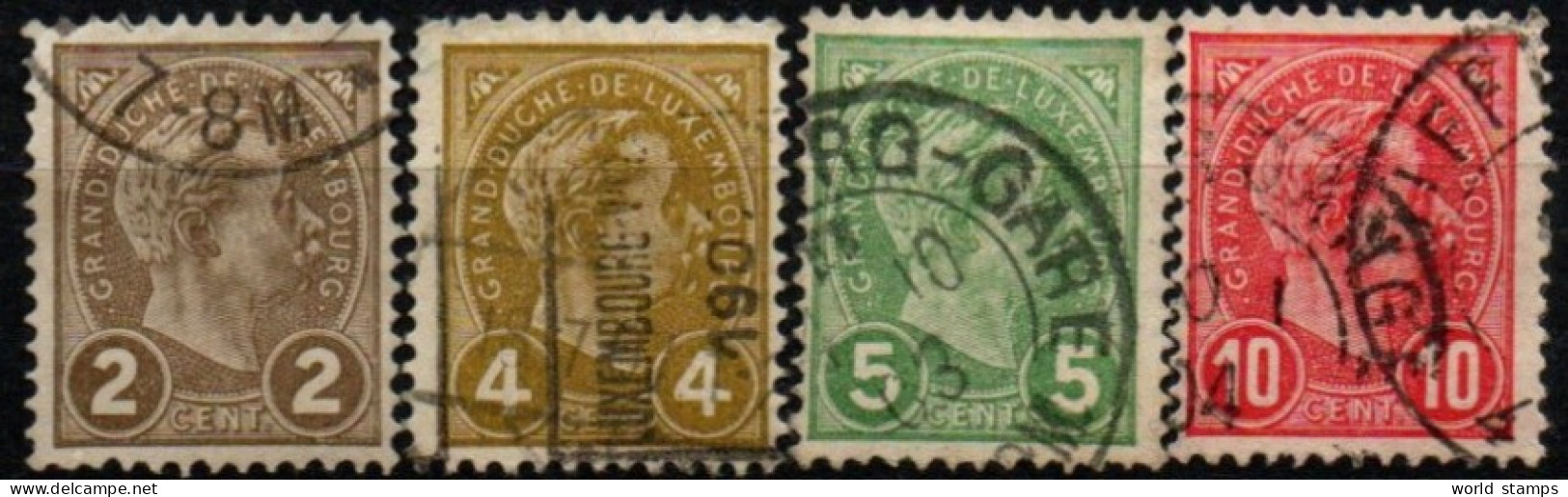 LUXEMBOURG 1895 O - 1895 Adolphe Right-hand Side