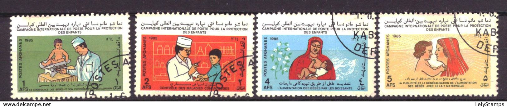 Afghanistan 1407 T/m 1410 Used UNICEF (1985) - Afghanistan