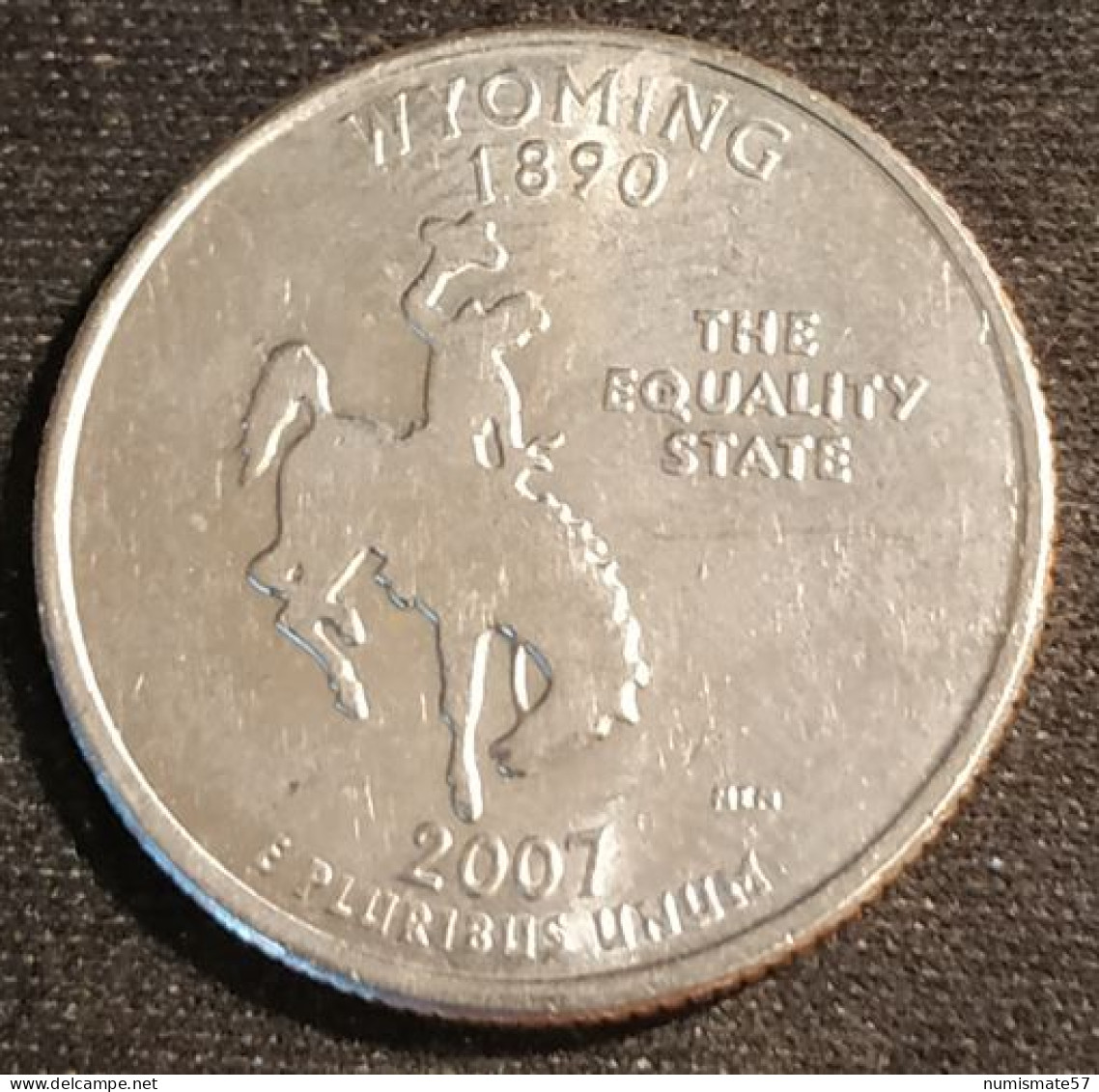 ETATS UNIS - USA - ¼ - 1/4 DOLLAR 2007 D - Wyoming - KM 399 - Quarter Dollar - 1999-2009: State Quarters