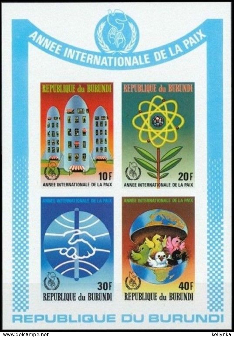 Burundi - BL122A - Année Internatinale De La Paix - 1987 - MNH - Nuovi