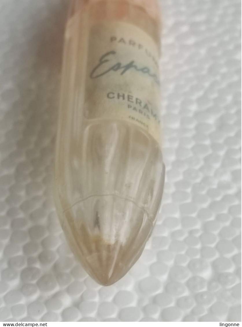 TRES RARE MINIATURE parfum - PARFUM CHERAMY ESPACE Flacon de sac vide Long : 9 cm