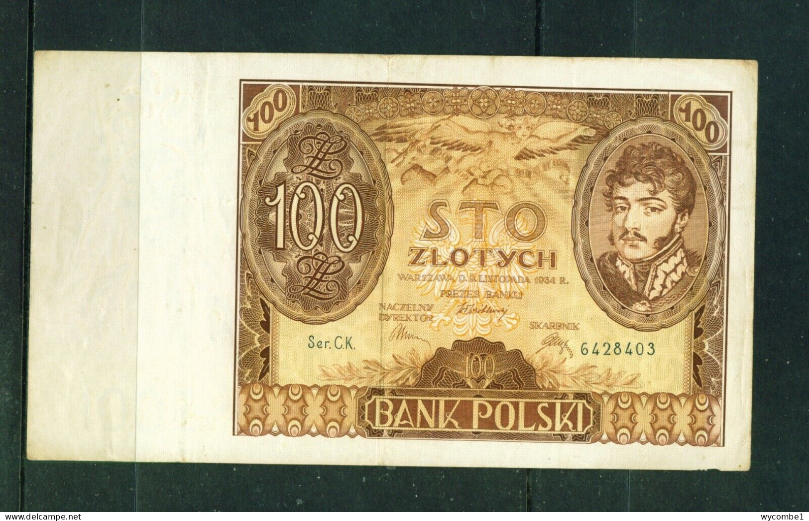 POLAND - 1934 100 Zloty Circulated Banknote - Pologne