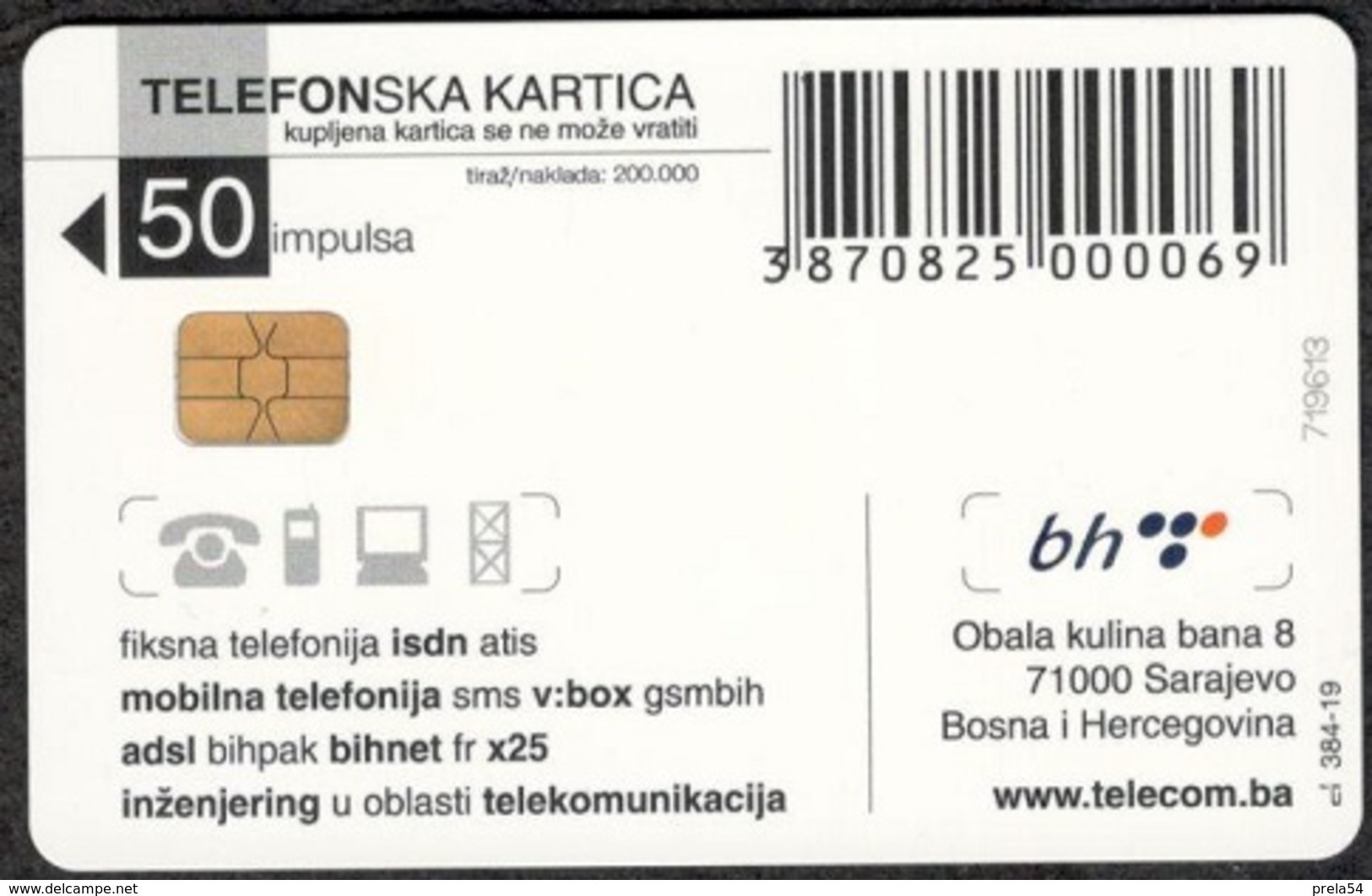 Bosnia Sarajevo - Good Relationships Are Permanent, Used Chip Card - Bosnië