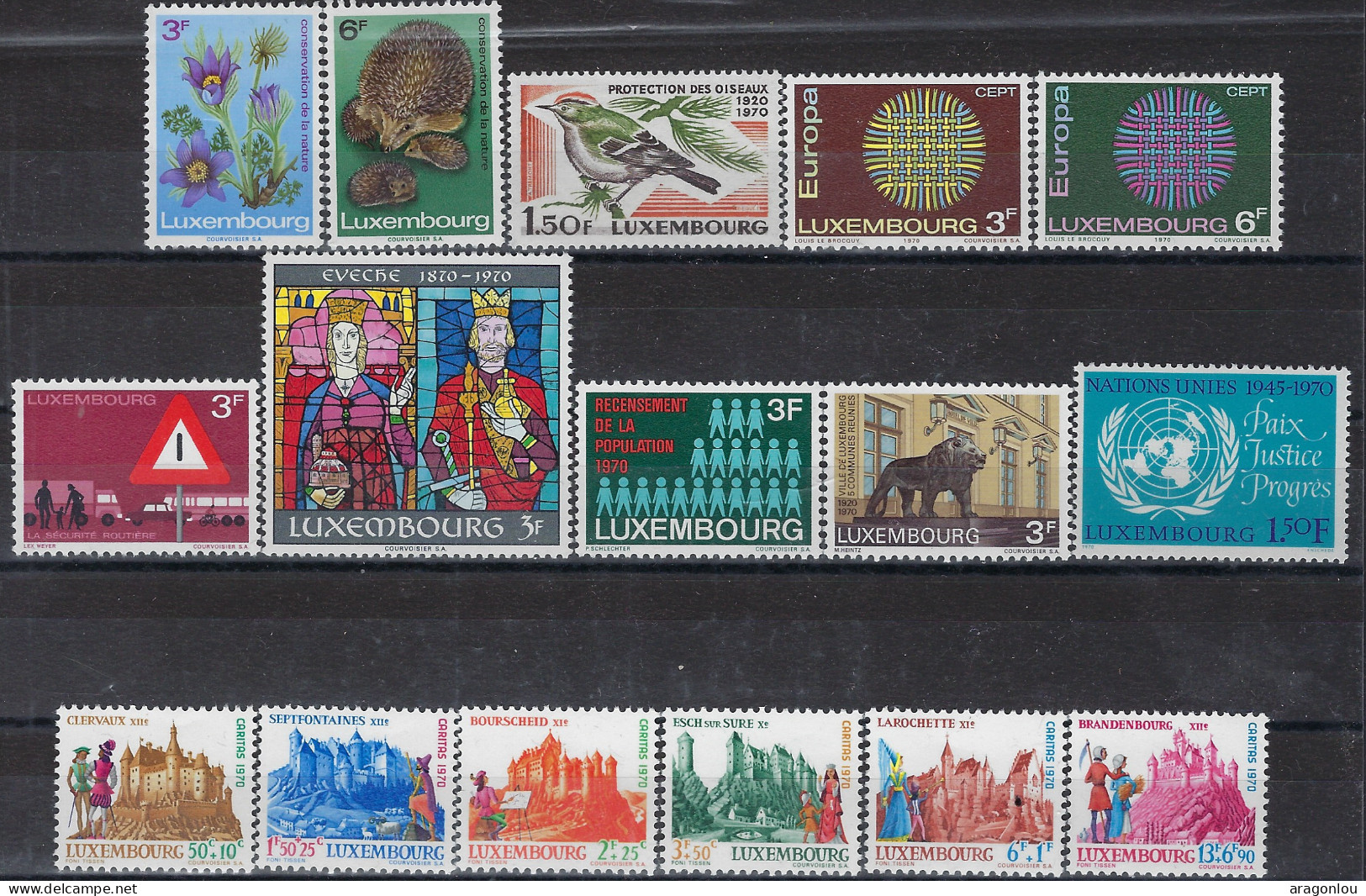 Luxembourg - Luxemburg - Timbres - Année Complètes  1970      9 Séries      MNH** - Volledige Jaargang