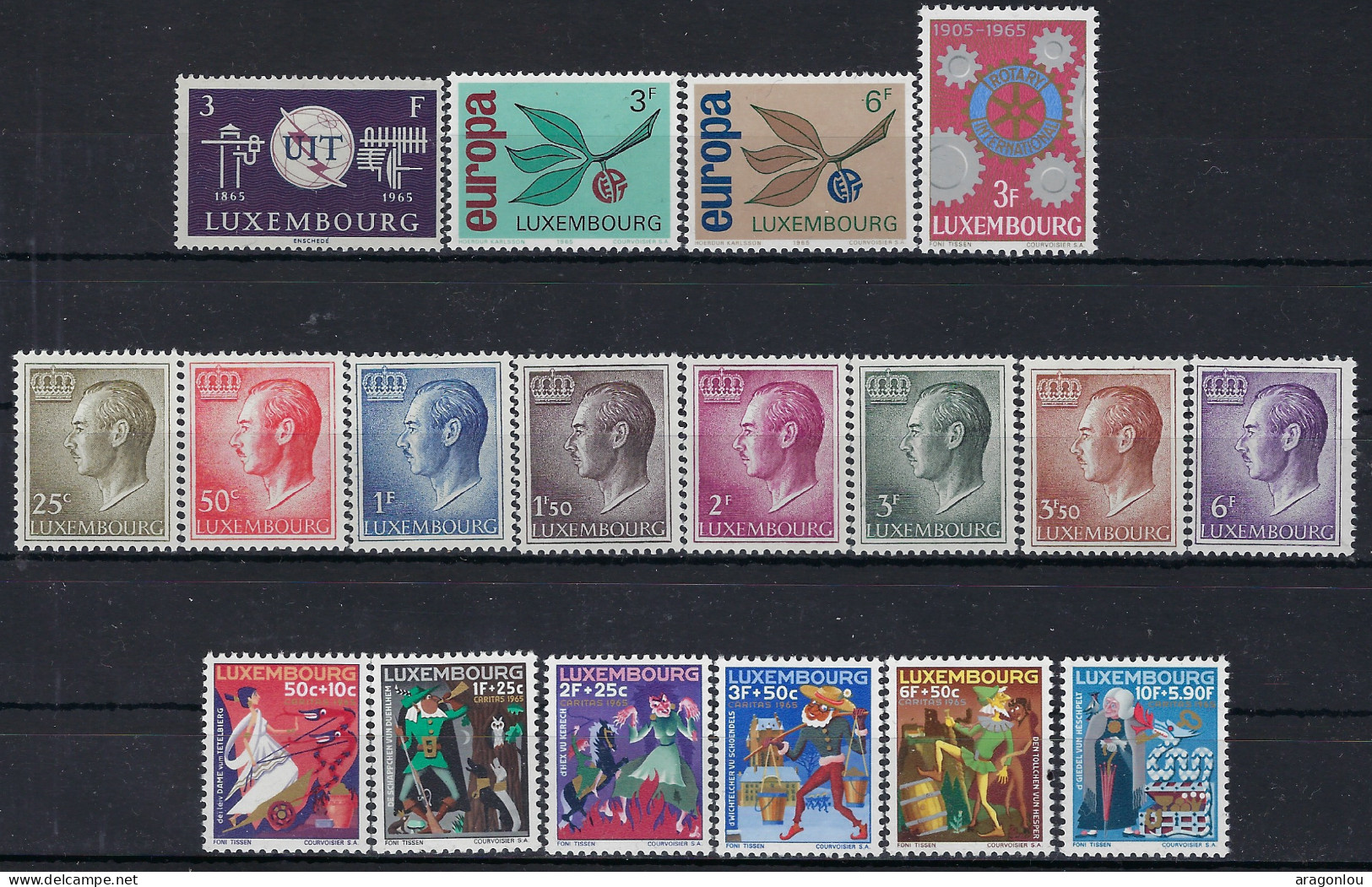 Luxembourg - Luxemburg - Timbres - Année Complètes  1965      5 Séries      MNH** - Volledige Jaargang