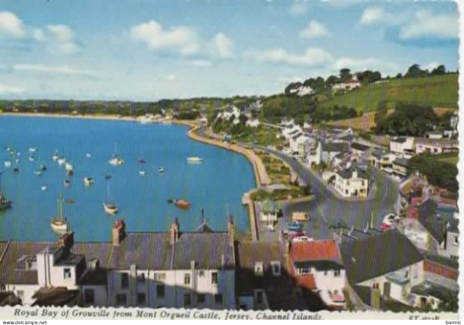 JERSEY, ROYAL BAY OF GROUVILLE FROM MONT ORGUEIL CATLE COULEUR REF 13962 CHE - St. Helier