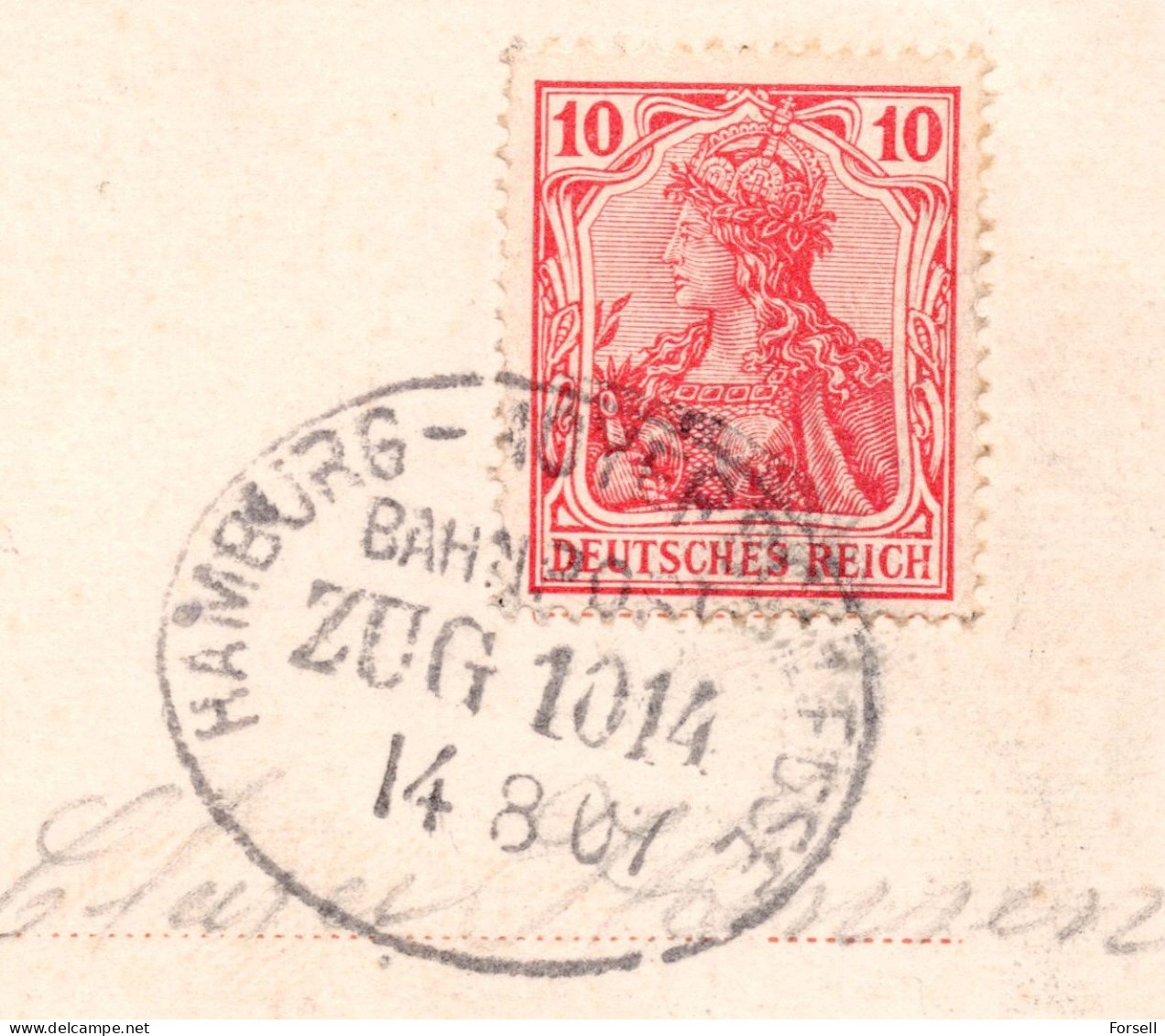 Gruss Vom Husumer Seedeich  (Bahnpost Stempel "Hamburg-Hoyer Schleuse 1907") - Husum