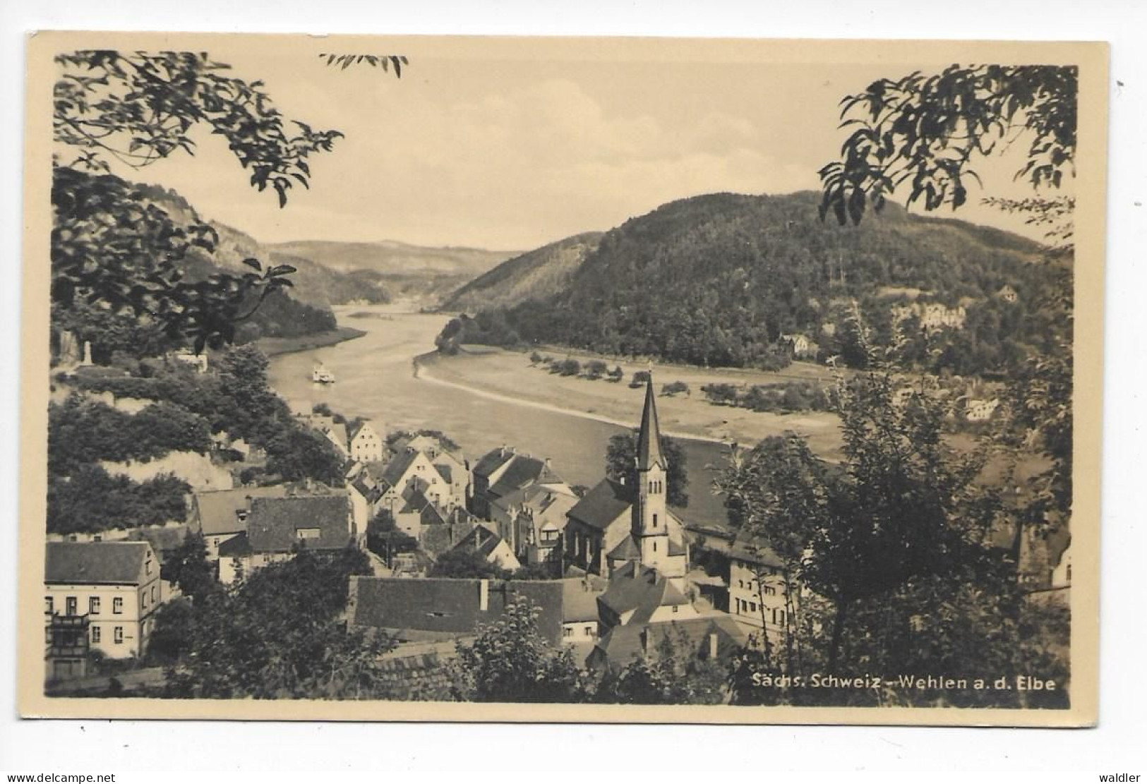 8306  WEHLEN / SÄCHS. SCHWEIZ  -    BLICK AUF DIE STADT  1955 - Wehlen