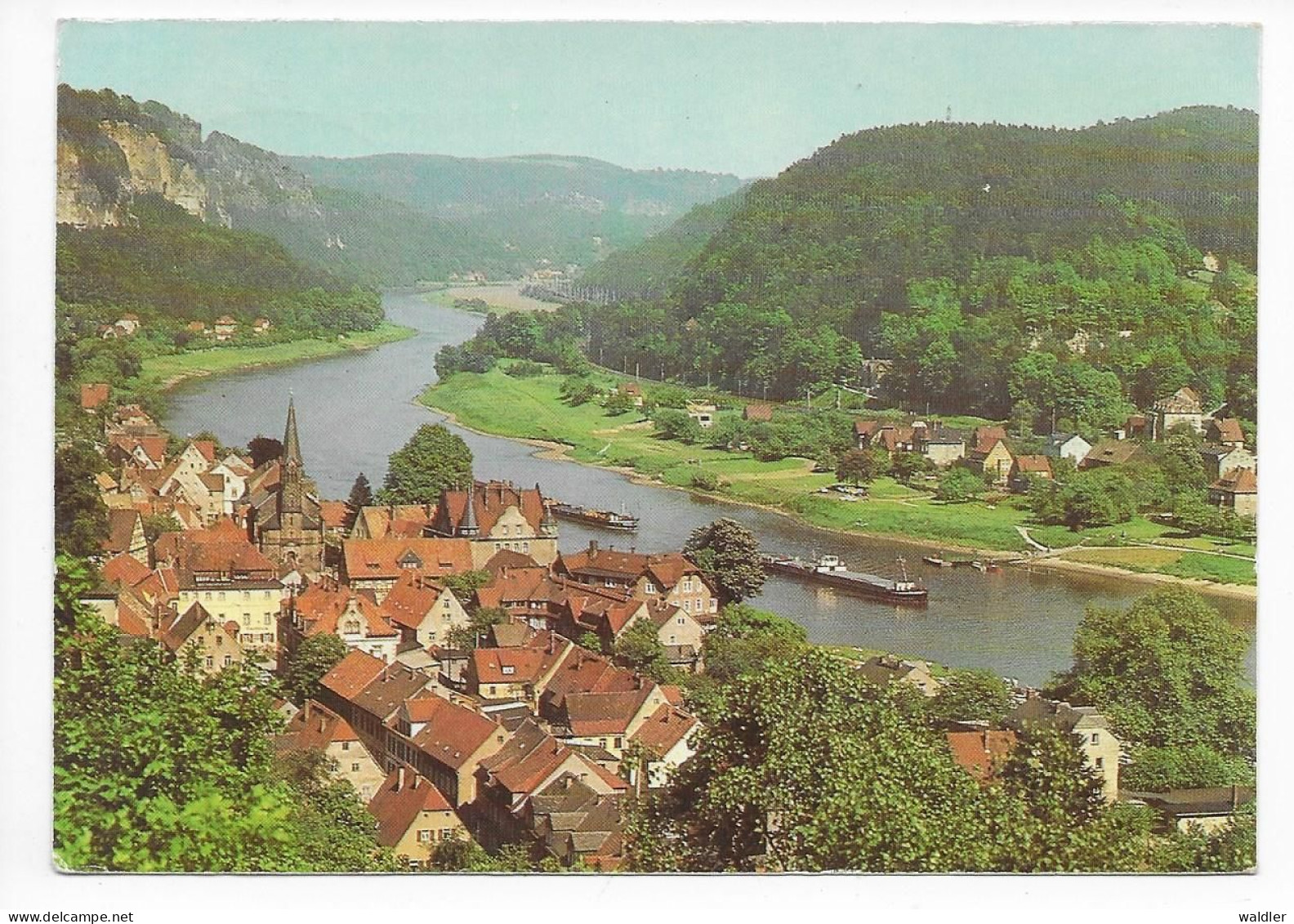 8306  WEHLEN / SÄCHS. SCHWEIZ  -    BLICK AUF DIE STADT  1985 - Wehlen