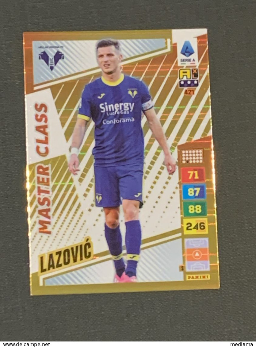 CARD PANINI ADRENALYN XL CALCIATORI 23 24 MASTER CLASS LAZOVIC VERONA - Andere & Zonder Classificatie