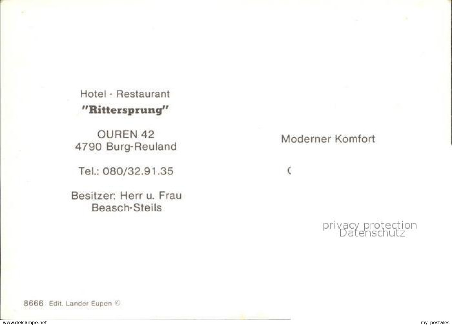 72274553 Burg-Reuland Hotel Restaurant Rittersprung   - Burg-Reuland