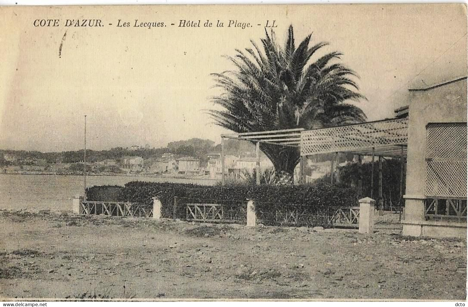 Les LECQUES (83) Hôtel De La Plage LL, Envoi 1923 - Les Lecques