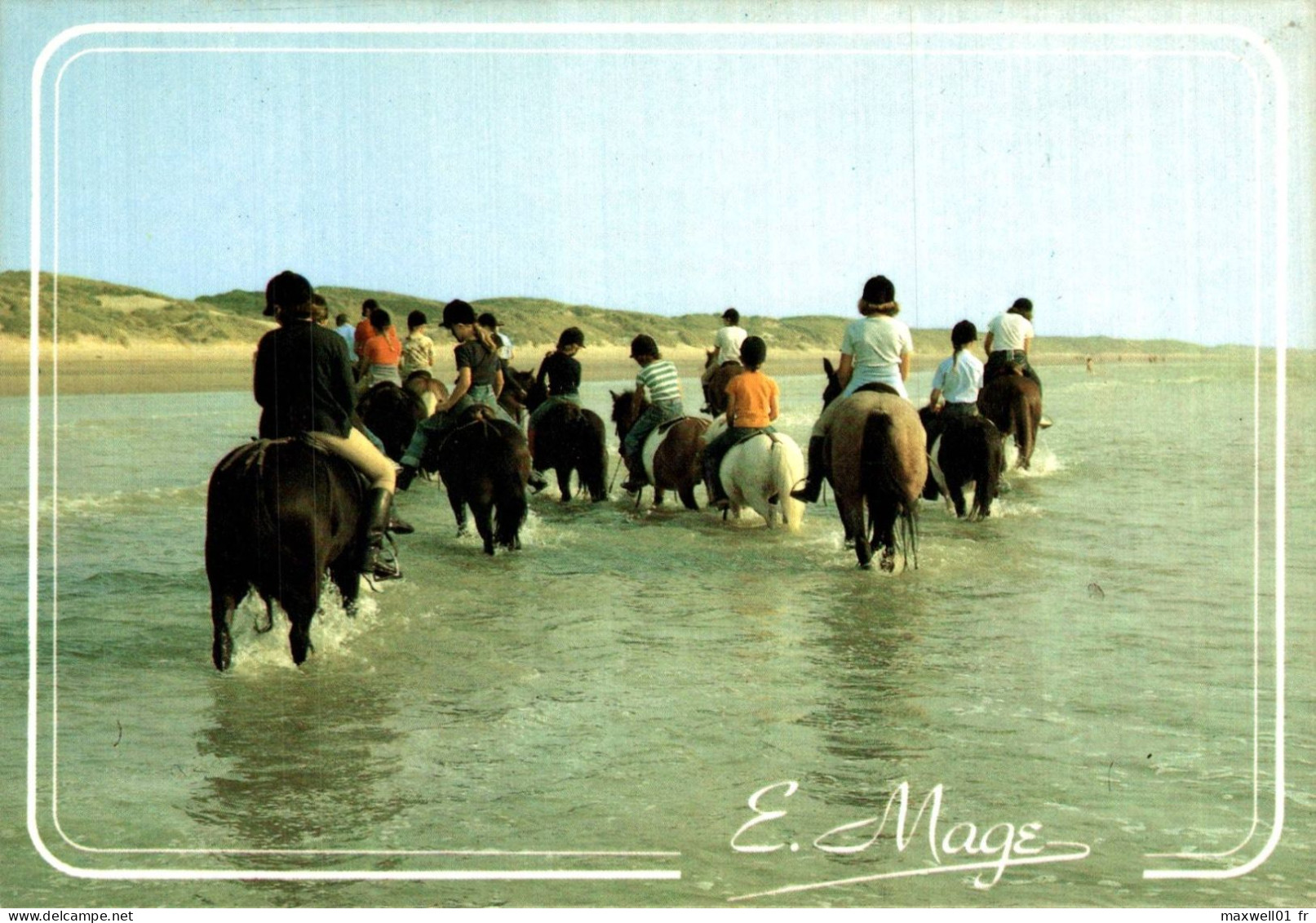 N4 - Regard Sur Le Littoral De La Manche Et De La Mer Du Nord Equitation Sur La Plage - Chevaux