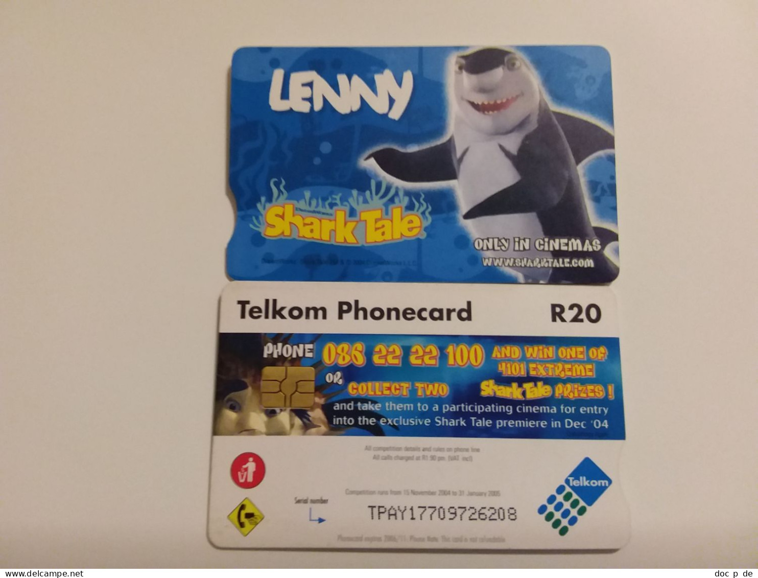 SOUTH AFRICA  - Südafrika - RSA - Shark Tale Lenny Fish Fisch Cartoon Comic Film - Exp. Date 2006/11 - Sudafrica