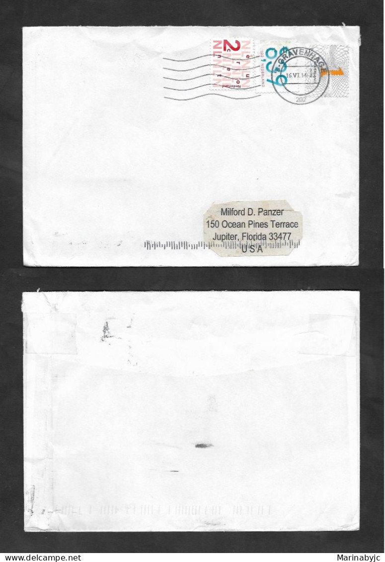 SE)2014 NETHERLANDS, RATE ADJUSTMENT STAMPS, STAMPS FOR BUSINESS USE, FROM THE FIGURES SERIES, CIRCULATED COVER FROM S-G - Briefe U. Dokumente