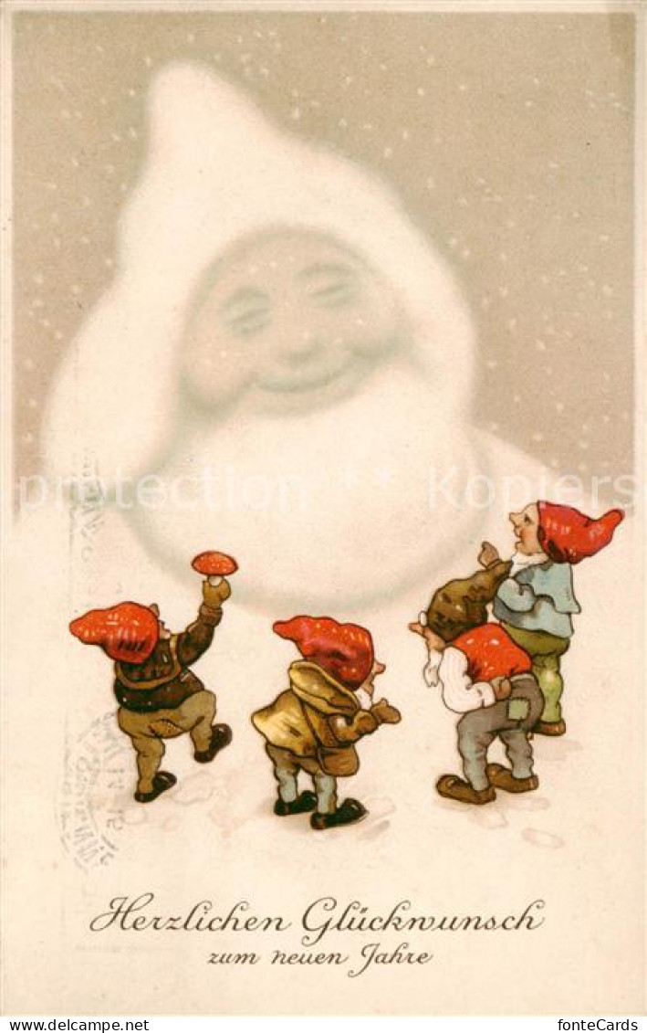 73837621 Zwerge Dwarfs Nains Glueckwunsch Zum Neujahr - Fairy Tales, Popular Stories & Legends