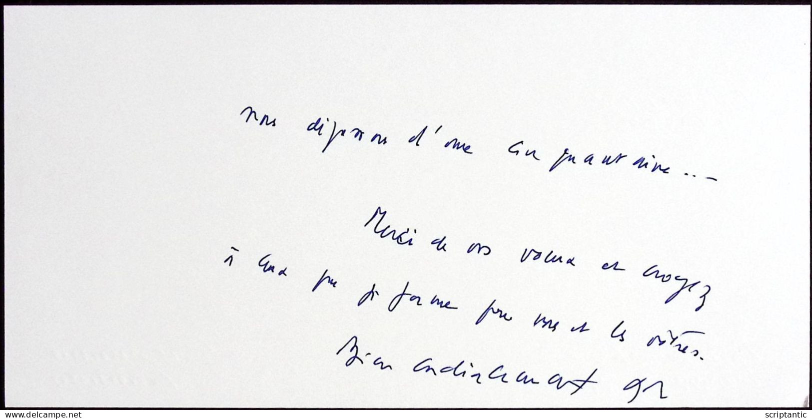 Carte Autographe Xavier DARCOS - Homme De Lettres ACADEMIE FRANCAISE - Scrittori