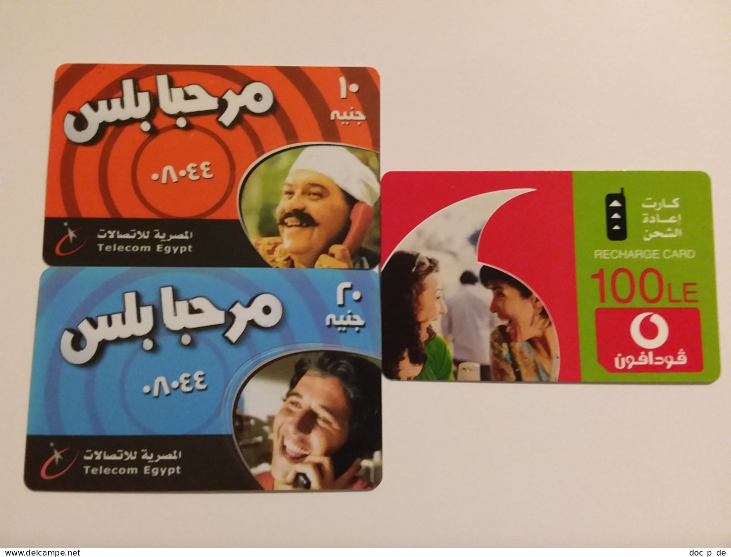 Egypt Telecom  - 3 Cards - Prepaid GSM Calling Card  - Vodafone - Aegypten