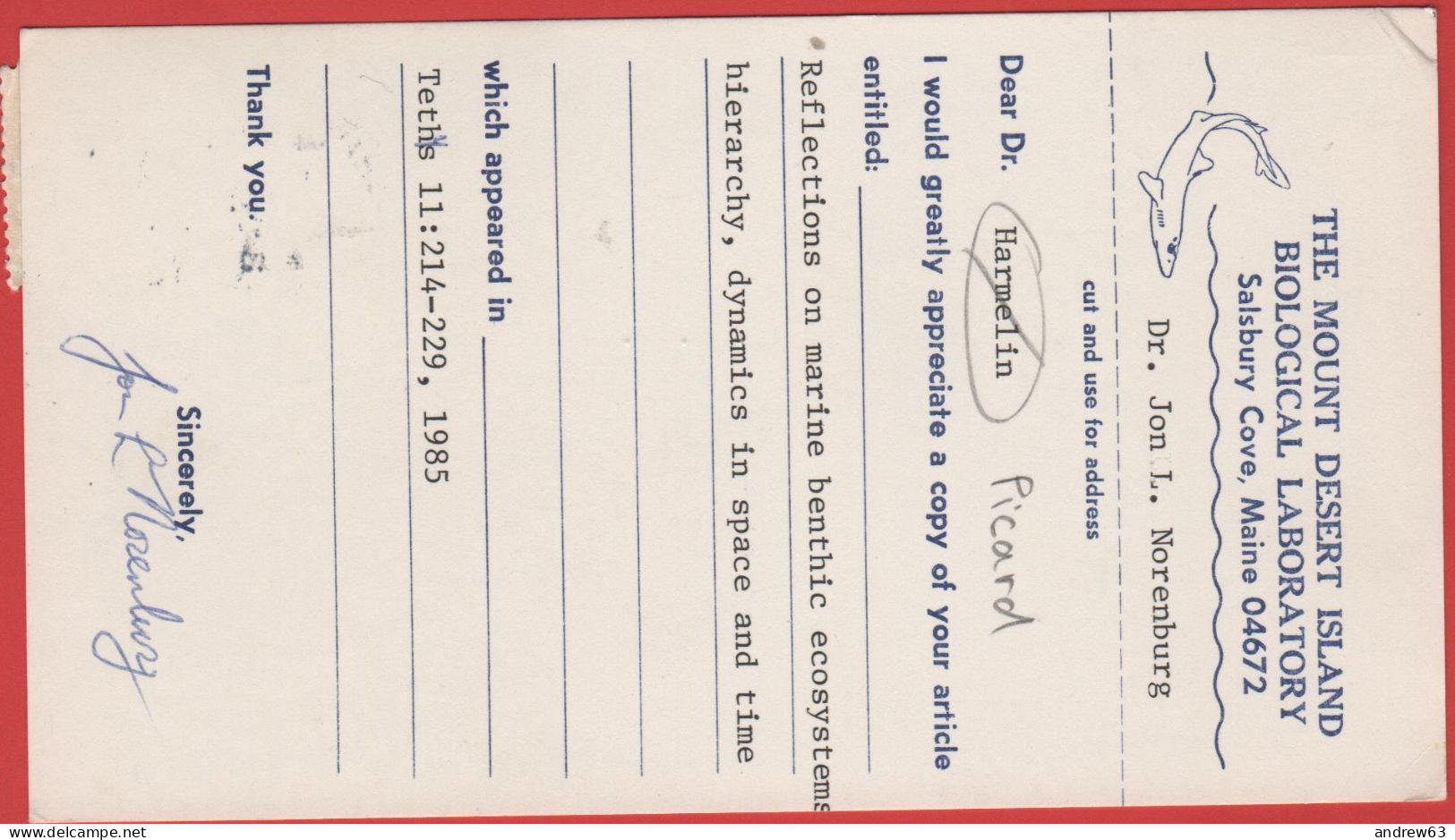 STATI UNITI - UNITED STATES - USA - US - 1986 - 33c Alfred V. Verville Air Mail - Viaggiata Da Salsbury Cove Per Marseil - Storia Postale