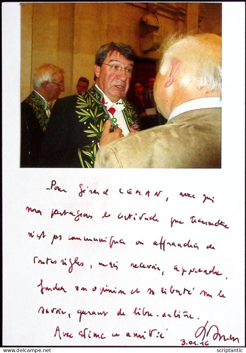 Autographe Xavier DARCOS - Homme De Lettres ACADEMIE FRANCAISE - Ministre - Scrittori
