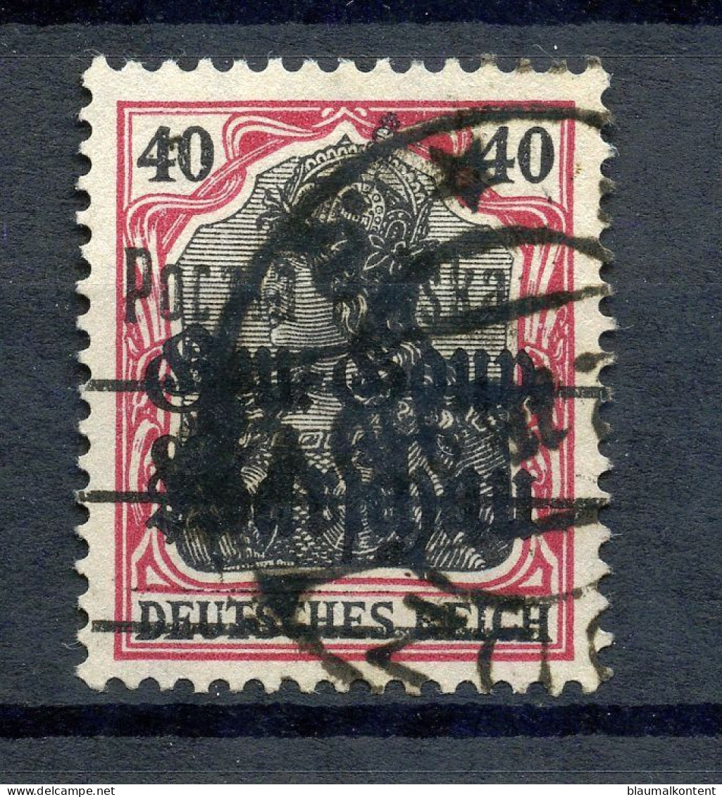 Poland -Pologne-Polen Fischer Nr 15 Error  B 4 Fehlender Balken - Used Stamps