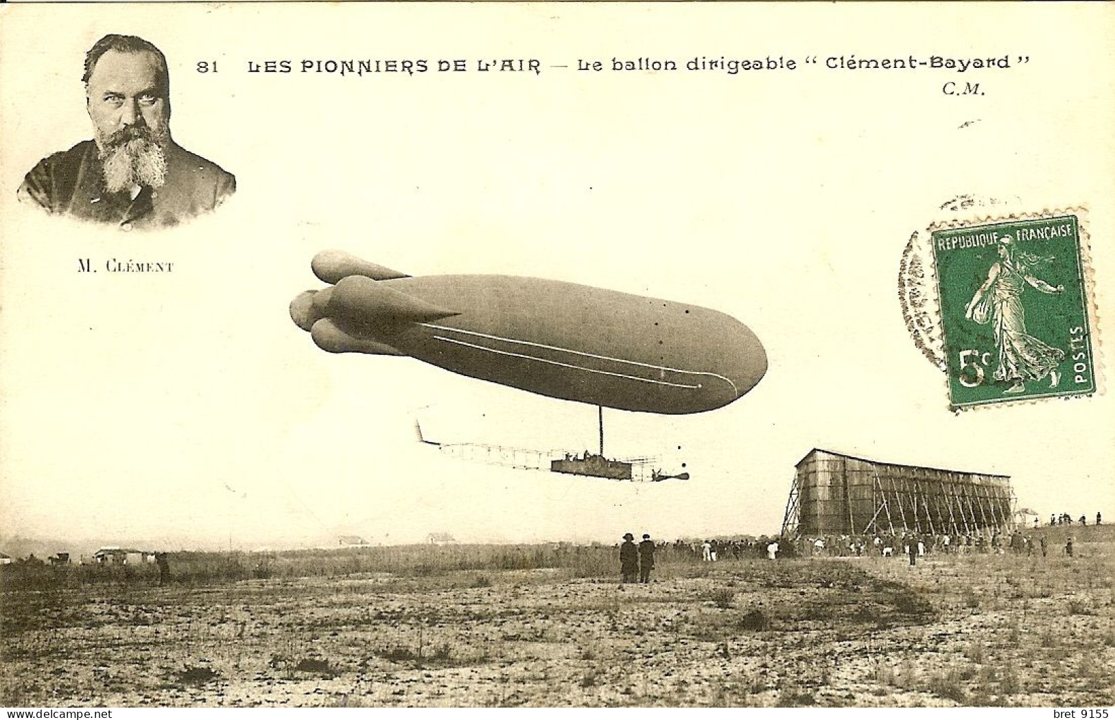 AVIATION LES PIONNIERS DE L AIR LE BALLON DIRIGEABLE CLEMENT BAYARD PHOTO COIN HAUT GAUCHE DE M.CLEMENT - Dirigibili