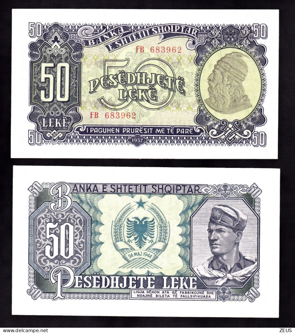 ALBANIA 50 LEK 1957 PIK 29 FDS - Albanie