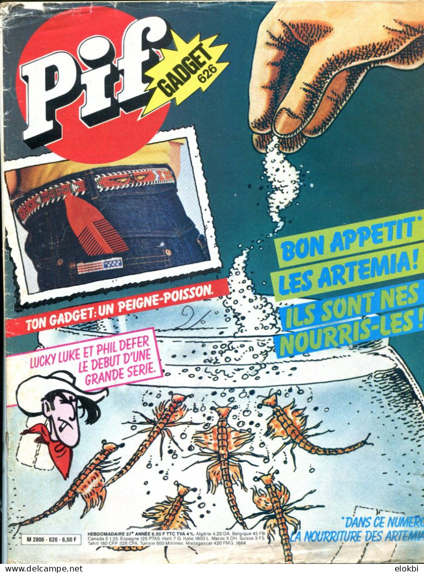 Pif Gadget N°626 - Masquerouge "Le Rendez-vous De Chantilly" - Lucky Luke "Phil De Fer Le Faucheux" - - Pif Gadget