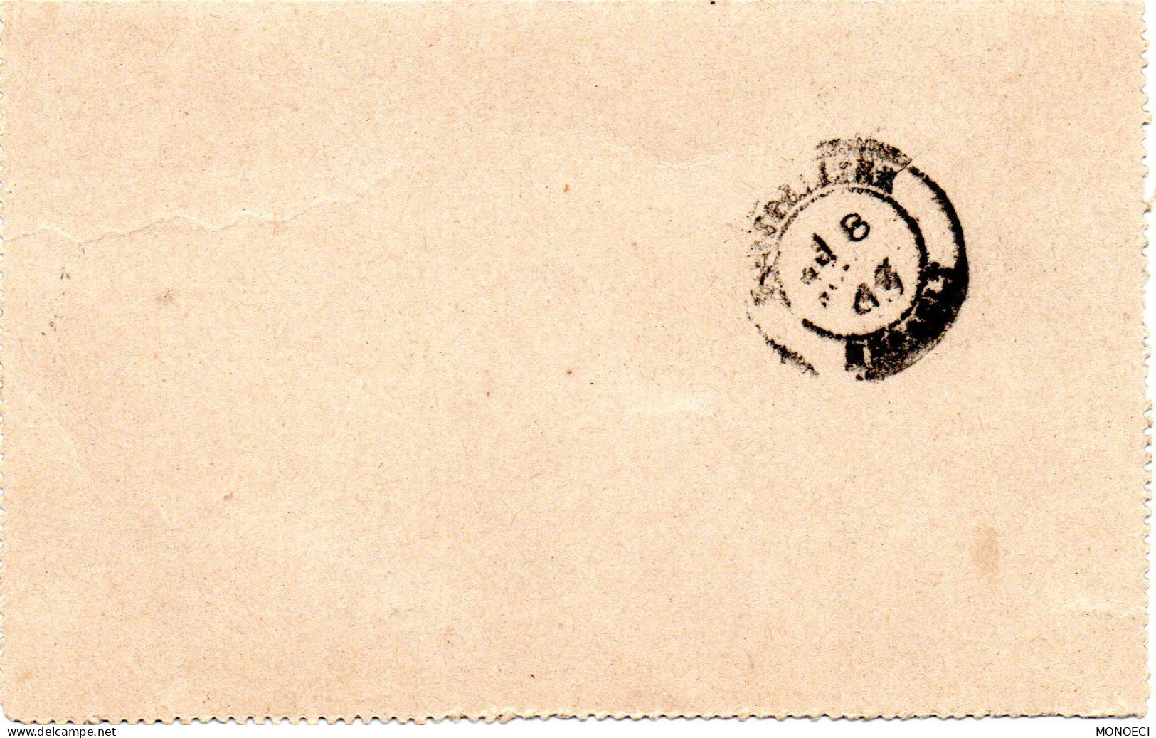 MONACO -- MONTE CARLO -- Entier Postal -- Carte Lettre -- Prince Albert 1er -- 10 C. Carmin Sur Gris (1891) - Postal Stationery