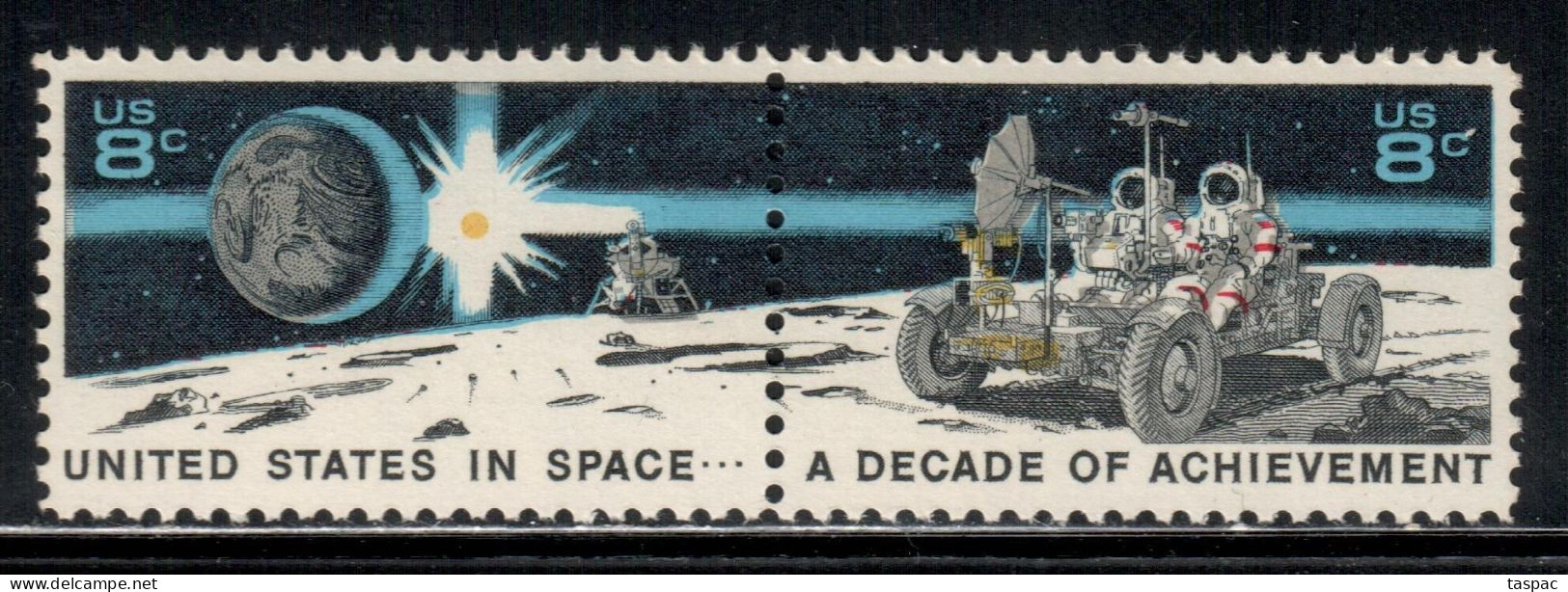 United States 1971 Mi# 1046-1047 ** MNH - Pair - Apollo 15 Moon Exploration Mission / Space - USA